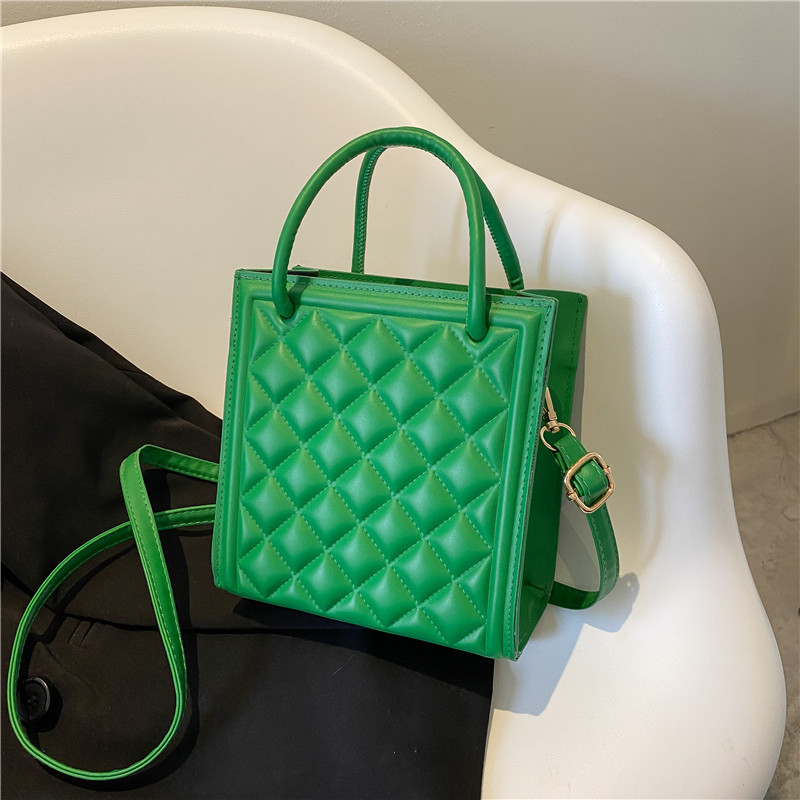 Minimalist Diamond Quilted Women’s Handbag 2023 Summer New Solid Color Korean Style Chic Crossbody Shoulder Bag