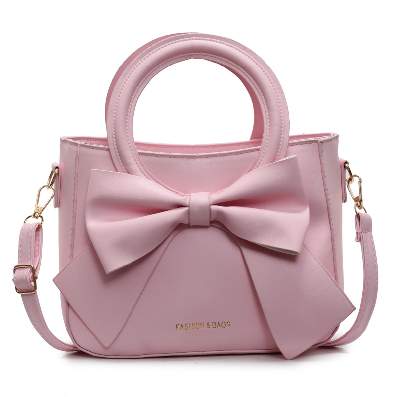 Minimalist Commuter Women's Bag 2025 New Trendy High-End Textured Retro Bow Handbag Shoulder Crossbody Bag - Image 5