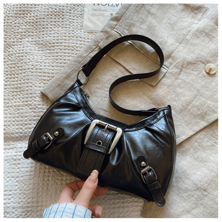 2025 Large Capacity Ruched Underarm Bag for Women Retro Commuter Shoulder Bag