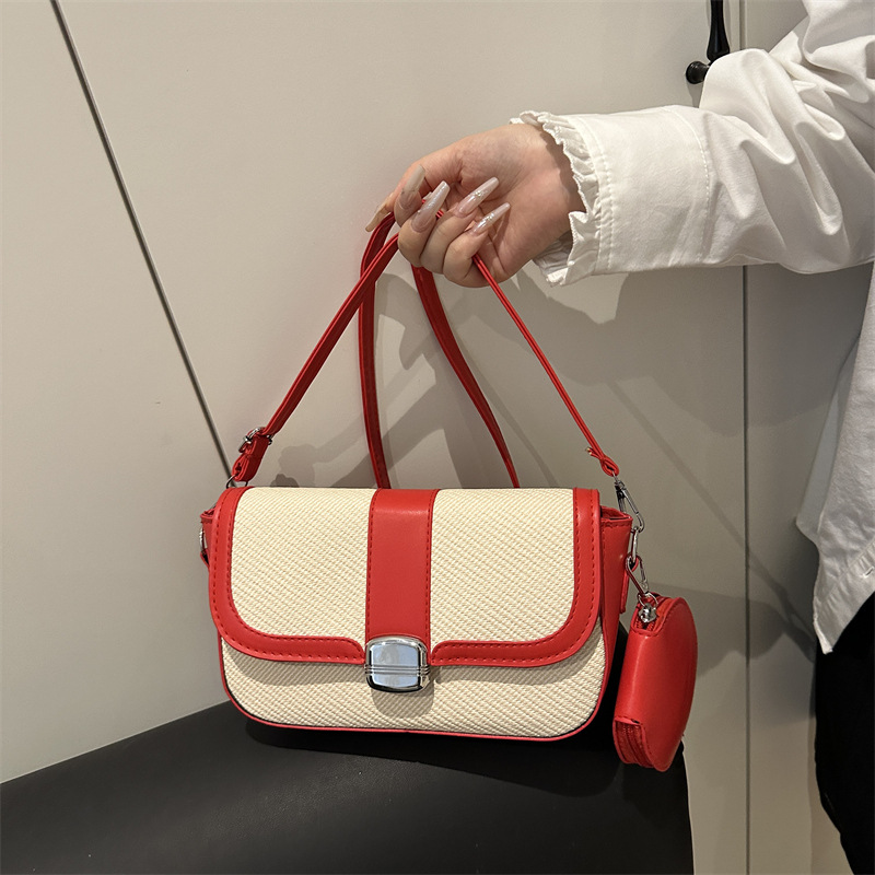 New Women’s Small Crossbody Bag Color Block Casual Shoulder Bag