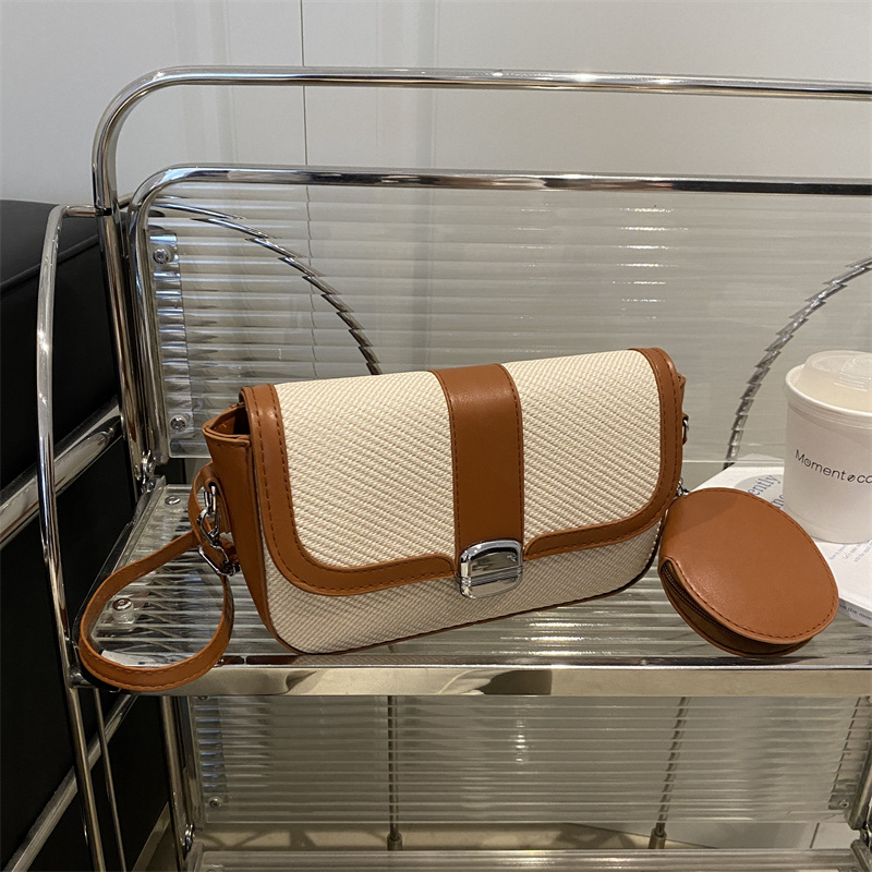 New Women’s Small Crossbody Bag Color Block Casual Shoulder Bag