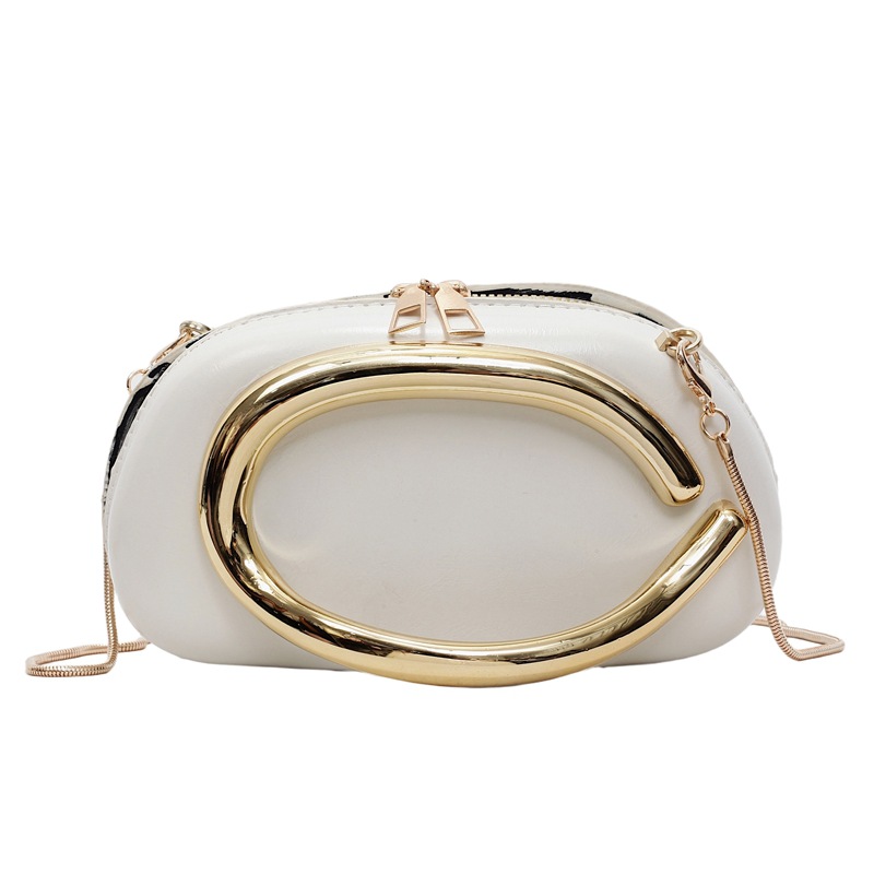 2025 Summer New Niche European American Trendy Retro Fashion High Beauty Metal Single Shoulder Crossbody Chain Clutch Bag - Image 5